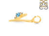 Blue Topaz & White Topaz Alphabet Y Pendant BTZ-RDA-25.