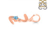 Blue Topaz & White Topaz Alphabet Z Pendant BTZ-RDA-26.
