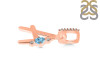 Blue Topaz & White Topaz Alphabet A Pendant BTZ-RDA-27.