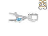 Blue Topaz & White Topaz Alphabet A Pendant BTZ-RDA-27.
