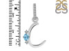 Blue Topaz & White Topaz Alphabet C Pendant BTZ-RDA-29.