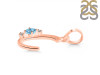 Blue Topaz & White Topaz Alphabet C Pendant BTZ-RDA-3.