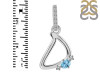 Blue Topaz & White Topaz Alphabet D Pendant BTZ-RDA-30.