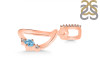 Blue Topaz & White Topaz Alphabet D Pendant BTZ-RDA-30.