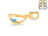 Blue Topaz & White Topaz Alphabet D Pendant BTZ-RDA-30.