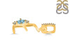 Blue Topaz & White Topaz Alphabet E Pendant BTZ-RDA-31.