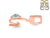 Blue Topaz & White Topaz Alphabet G Pendant BTZ-RDA-33.