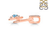 Blue Topaz & White Topaz Alphabet H Pendant BTZ-RDA-34.