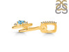 Blue Topaz & White Topaz Alphabet H Pendant BTZ-RDA-34.