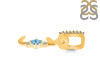 Blue Topaz & White Topaz Alphabet J Pendant BTZ-RDA-36.