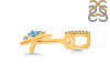 Blue Topaz & White Topaz Alphabet K Pendant BTZ-RDA-37.
