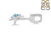 Blue Topaz & White Topaz Alphabet K Pendant BTZ-RDA-37.
