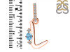 Blue Topaz & White Topaz Alphabet L Pendant BTZ-RDA-38.
