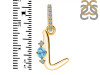 Blue Topaz & White Topaz Alphabet L Pendant BTZ-RDA-38.