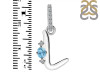 Blue Topaz & White Topaz Alphabet L Pendant BTZ-RDA-38.