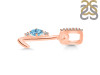 Blue Topaz & White Topaz Alphabet L Pendant BTZ-RDA-38.
