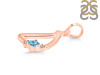 Blue Topaz & White Topaz Alphabet D Pendant BTZ-RDA-4.