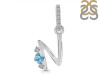 Blue Topaz & White Topaz Alphabet N Pendant BTZ-RDA-40.