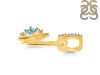 Blue Topaz & White Topaz Alphabet N Pendant BTZ-RDA-40.