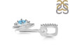 Blue Topaz & White Topaz Alphabet N Pendant BTZ-RDA-40.