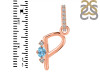 Blue Topaz & White Topaz Alphabet P Pendant BTZ-RDA-42.