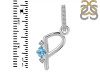 Blue Topaz & White Topaz Alphabet P Pendant BTZ-RDA-42.