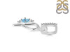Blue Topaz & White Topaz Alphabet P Pendant BTZ-RDA-42.