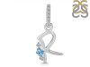 Blue Topaz & White Topaz Alphabet R Pendant BTZ-RDA-44.