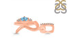 Blue Topaz & White Topaz Alphabet R Pendant BTZ-RDA-44.