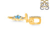 Blue Topaz & White Topaz Alphabet T Pendant BTZ-RDA-46.