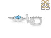 Blue Topaz & White Topaz Alphabet T Pendant BTZ-RDA-46.