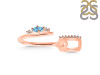 Blue Topaz & White Topaz Alphabet U Pendant BTZ-RDA-47.