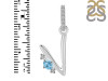 Blue Topaz & White Topaz Alphabet V Pendant BTZ-RDA-48.