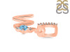 Blue Topaz & White Topaz Alphabet W Pendant BTZ-RDA-49.