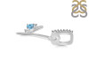 Blue Topaz & White Topaz Alphabet Y Pendant BTZ-RDA-51.