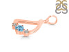 Blue Topaz & White Topaz Alphabet D Pendant BTZ-RDA-56.