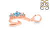 Blue Topaz & White Topaz Alphabet G Pendant BTZ-RDA-59.