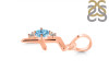 Blue Topaz & White Topaz Alphabet F Pendant BTZ-RDA-6.