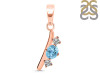 Blue Topaz & White Topaz Alphabet I Pendant BTZ-RDA-61.