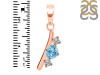 Blue Topaz & White Topaz Alphabet I Pendant BTZ-RDA-61.