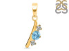 Blue Topaz & White Topaz Alphabet I Pendant BTZ-RDA-61.