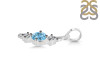 Blue Topaz & White Topaz Alphabet I Pendant BTZ-RDA-61.