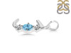 Blue Topaz & White Topaz Alphabet J Pendant BTZ-RDA-62.