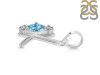 Blue Topaz & White Topaz Alphabet K Pendant BTZ-RDA-63.