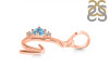 Blue Topaz & White Topaz Alphabet G Pendant BTZ-RDA-7.