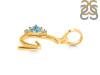 Blue Topaz & White Topaz Alphabet G Pendant BTZ-RDA-7.
