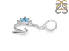 Blue Topaz & White Topaz Alphabet G Pendant BTZ-RDA-7.