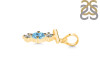 Blue Topaz & White Topaz Alphabet T Pendant BTZ-RDA-72.
