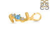 Blue Topaz & White Topaz Alphabet Z Pendant BTZ-RDA-78.