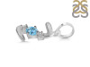 Blue Topaz & White Topaz Alphabet Z Pendant BTZ-RDA-78.